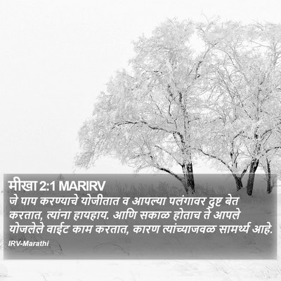 मीखा 2:1 MARIRV Bible Verse Image