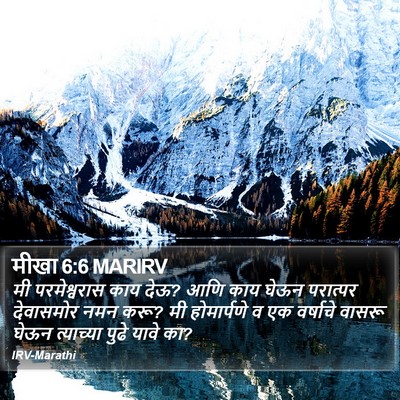 मीखा 6:6 MARIRV Bible Verse Image