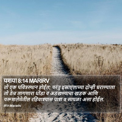यशया 8:14 MARIRV Bible Verse Image