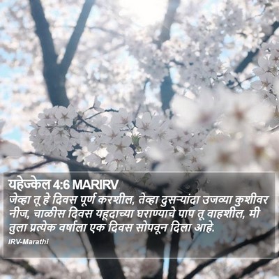 यहेज्केल 4:6 MARIRV Bible Verse Image