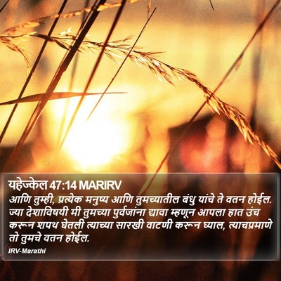 यहेज्केल 47:14 MARIRV Bible Verse Image