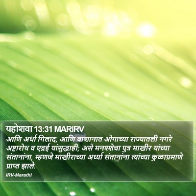 यहोशवा 13:31 MARIRV Bible Verse Image