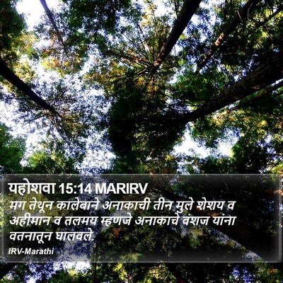 यहोशवा 15:14 MARIRV Bible Verse Image