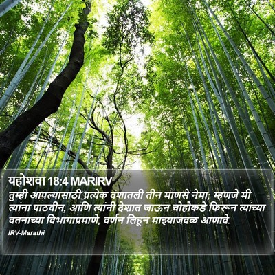 यहोशवा 18:4 MARIRV Bible Verse Image