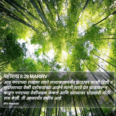 यहोशवा 8:29 MARIRV Bible Verse Image