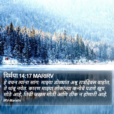 यिर्मया 14:17 MARIRV Bible Verse Image