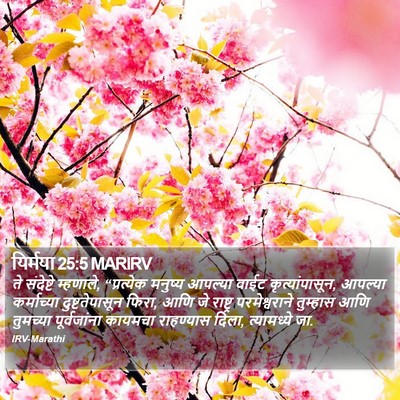 यिर्मया 25:5 MARIRV Bible Verse Image