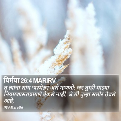 यिर्मया 26:4 MARIRV Bible Verse Image