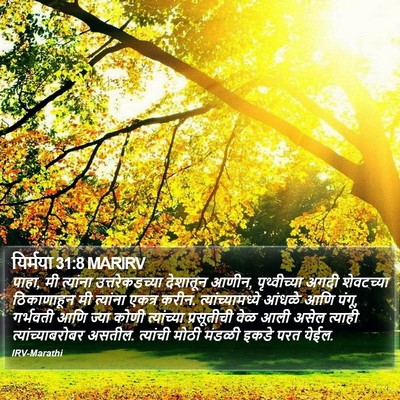 यिर्मया 31:8 MARIRV Bible Verse Image