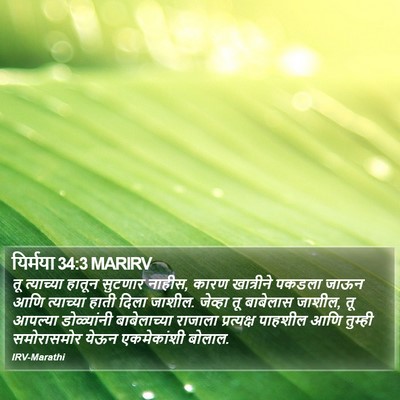 यिर्मया 34:3 MARIRV Bible Verse Image