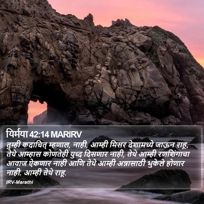 यिर्मया 42:14 MARIRV Bible Verse Image