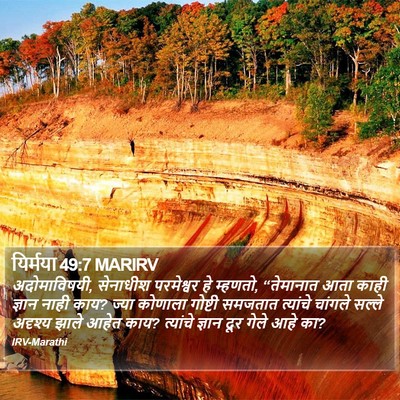 यिर्मया 49:7 MARIRV Bible Verse Image