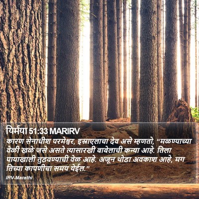 यिर्मया 51:33 MARIRV Bible Verse Image