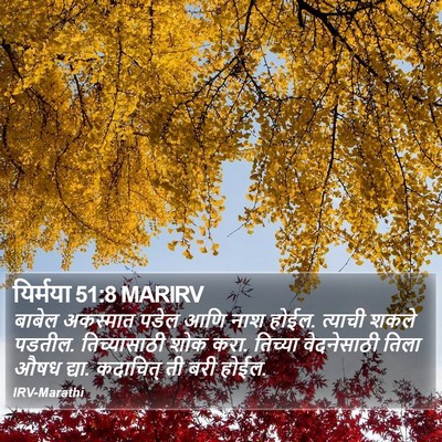 यिर्मया 51:8 MARIRV Bible Verse Image