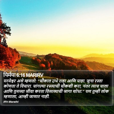 यिर्मया 6:16 MARIRV Bible Verse Image