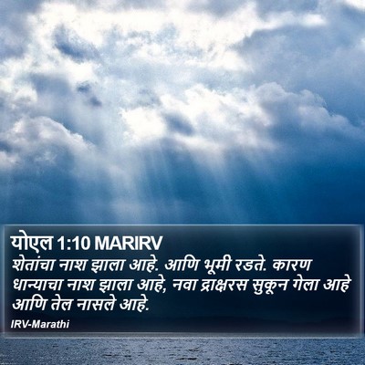 योएल 1:10 MARIRV Bible Verse Image