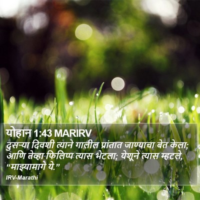 योहान 1:43 MARIRV Bible Verse Image