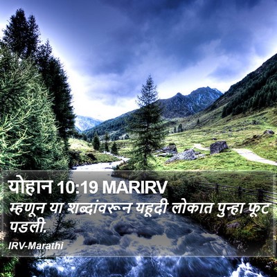 योहान 10:19 MARIRV Bible Verse Image