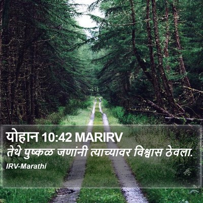 योहान 10:42 MARIRV Bible Verse Image