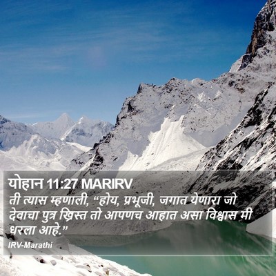 योहान 11:27 MARIRV Bible Verse Image