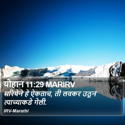 योहान 11:29 MARIRV Bible Verse Image