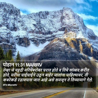 योहान 11:31 MARIRV Bible Verse Image