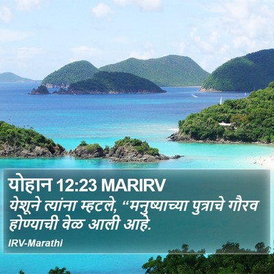 योहान 12:23 MARIRV Bible Verse Image