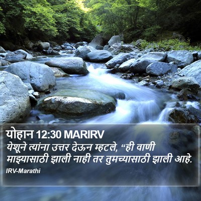 योहान 12:30 MARIRV Bible Verse Image