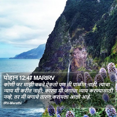 योहान 12:47 MARIRV Bible Verse Image