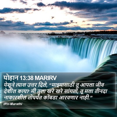योहान 13:38 MARIRV Bible Verse Image