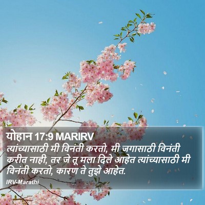 योहान 17:9 MARIRV Bible Verse Image