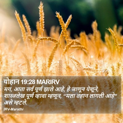 योहान 19:28 MARIRV Bible Verse Image