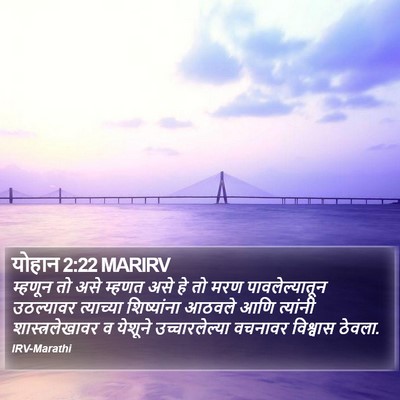 योहान 2:22 MARIRV Bible Verse Image