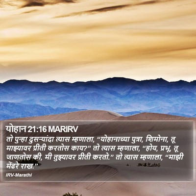 योहान 21:16 MARIRV Bible Verse Image