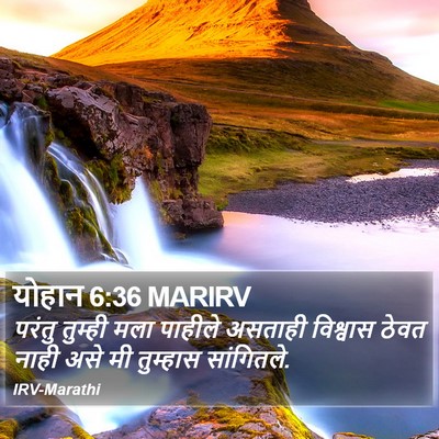 योहान 6:36 MARIRV Bible Verse Image