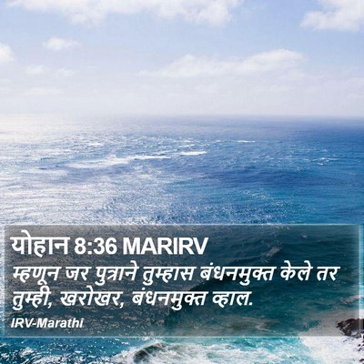 योहान 8:36 MARIRV Bible Verse Image