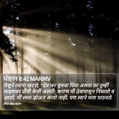 योहान 8:42 MARIRV Bible Verse Image
