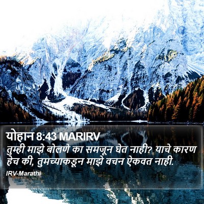 योहान 8:43 MARIRV Bible Verse Image