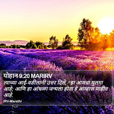 योहान 9:20 MARIRV Bible Verse Image