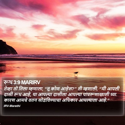 रूथ 3:9 MARIRV Bible Verse Image