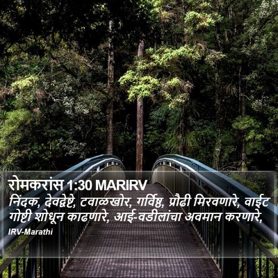 रोमकरांस 1:30 MARIRV Bible Verse Image