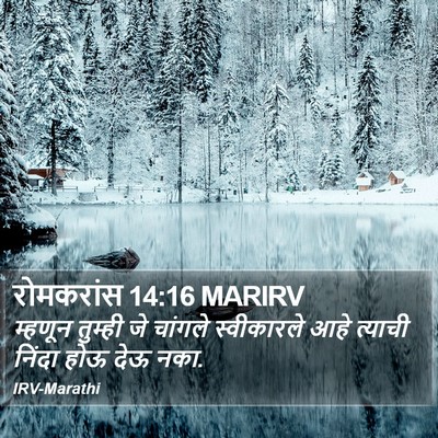 रोमकरांस 14:16 MARIRV Bible Verse Image