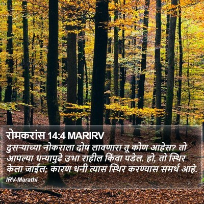 रोमकरांस 14:4 MARIRV Bible Verse Image