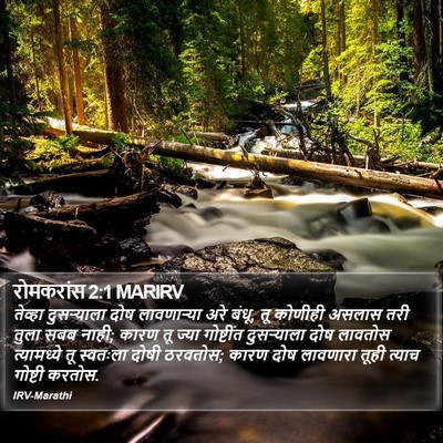 रोमकरांस 2:1 MARIRV Bible Verse Image