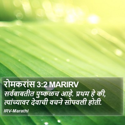 रोमकरांस 3:2 MARIRV Bible Verse Image