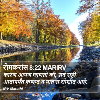 रोमकरांस 8:22 MARIRV Bible Verse Image