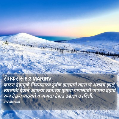 रोमकरांस 8:3 MARIRV Bible Verse Image