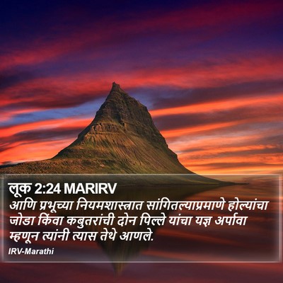 लूक 2:24 MARIRV Bible Verse Image
