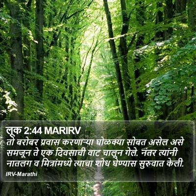 लूक 2:44 MARIRV Bible Verse Image