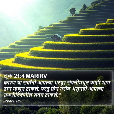 लूक 21:4 MARIRV Bible Verse Image